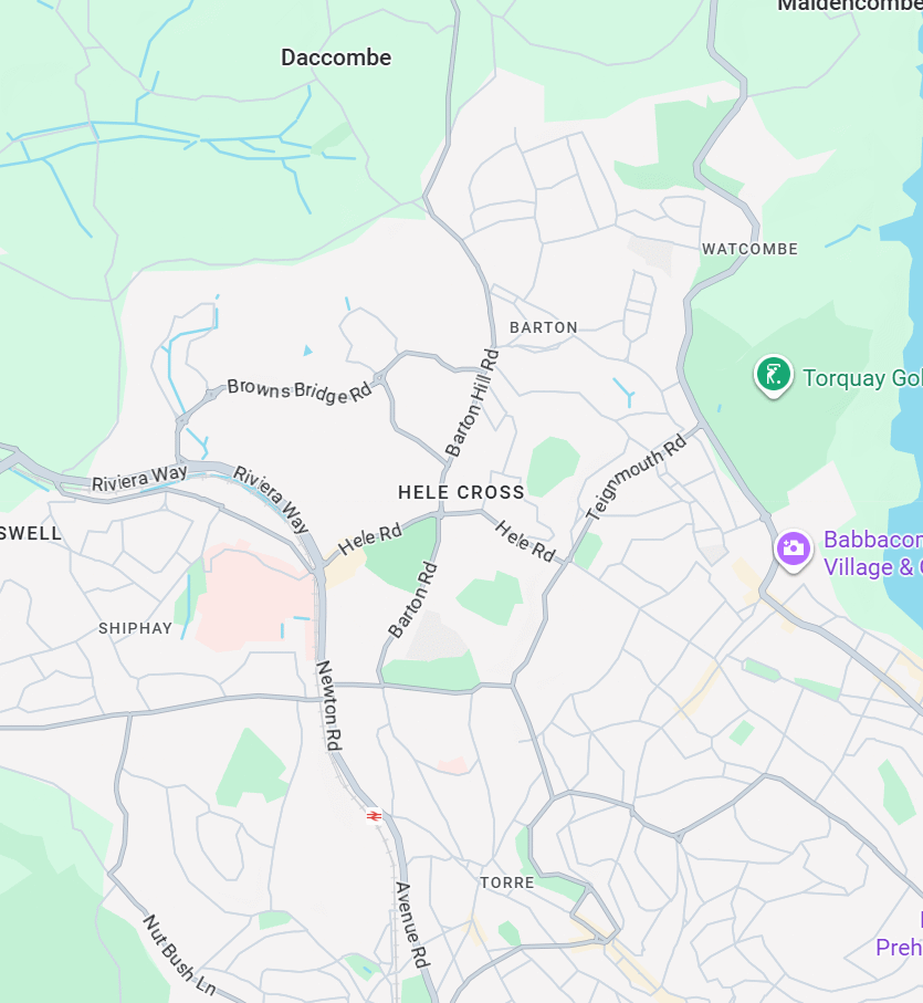 Map showing Jackie's cat-sitting area